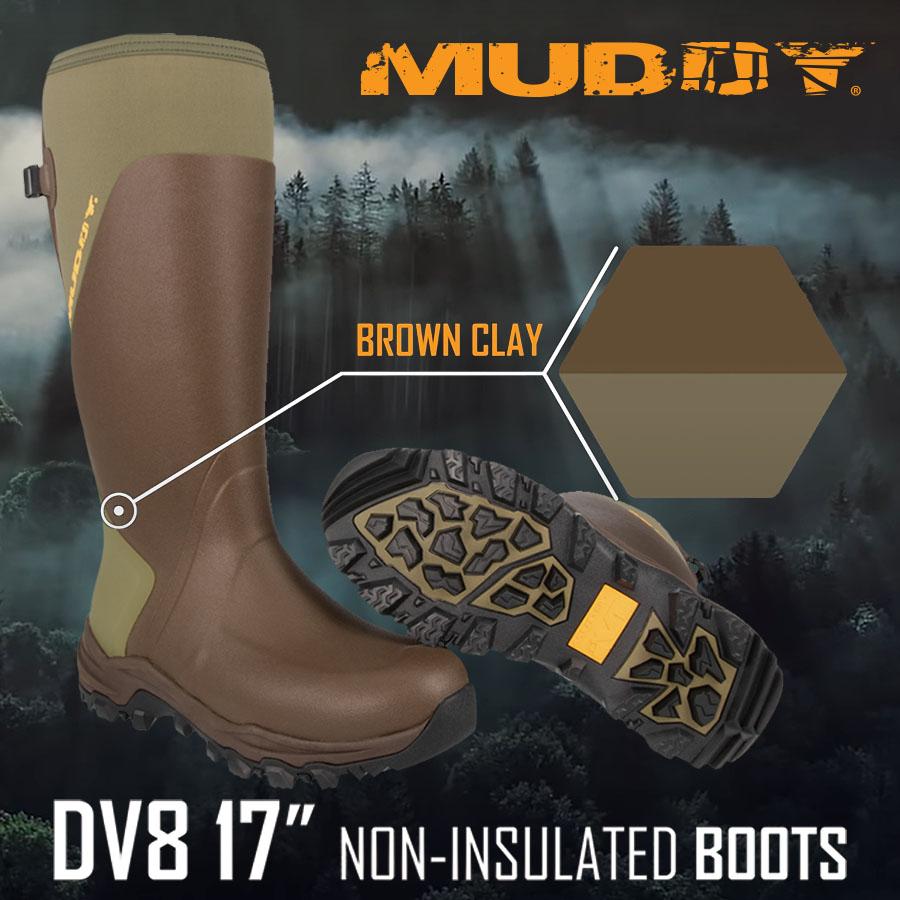 Muddy DV8 17" Non-Insulated Boots Clay Size 10D Picture of Gsm MUDDY 17in NON-INSULATED BOOT / CLAY / SIZE 10D