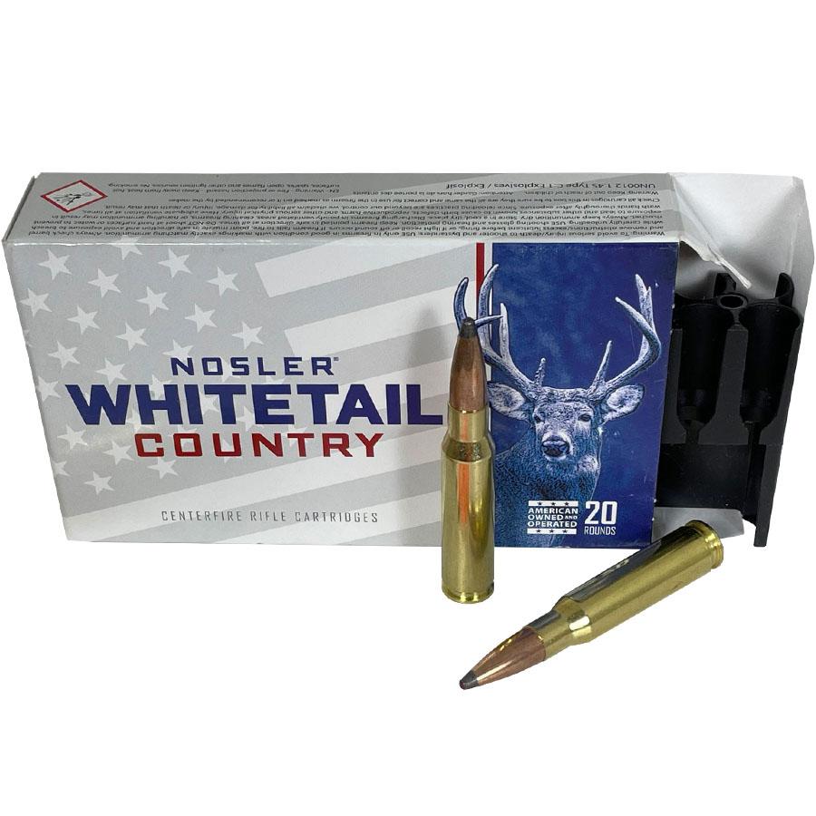Nosler Whitetail Country Rifle Ammunition .270 Win 130gr SP 3060 fps 20/ct Picture of Nosler Bullets Inc. Nosler WCA-270 Win 130g SB SP (20ct) Ammo