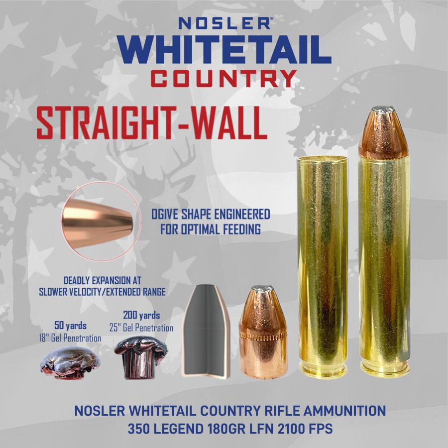Nosler Whitetail Country Rifle Ammunition 45-70 Govt 300gr LFN 1950 fps 20/ct Picture of Nosler Bullets Inc. Nosler WCA-45-70 Govt 300g SW (20ct) Ammo