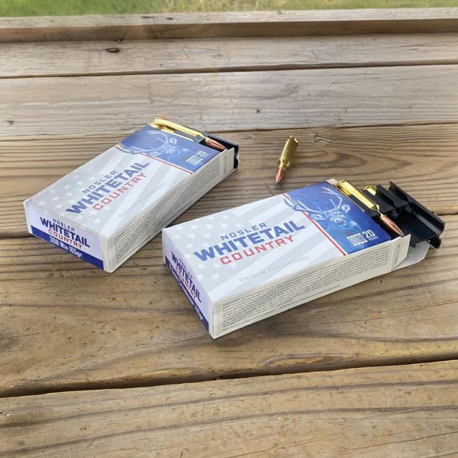 Nosler Whitetail Country Rifle Ammunition .270 Win 130gr SP 3060 fps 20/ct Picture of Nosler Bullets Inc. Nosler WCA-270 Win 130g SB SP (20ct) Ammo