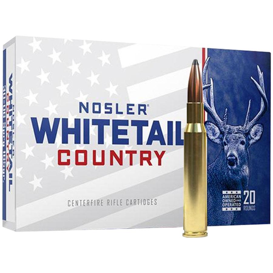 Nosler Whitetail Country Rifle Ammunition .30-06 Sprg 165gr SP 2900 fps 20/ct Picture of Nosler Bullets Inc. Nosler WCA-30-06 Sprg 165g SB SP (20ct) Ammo