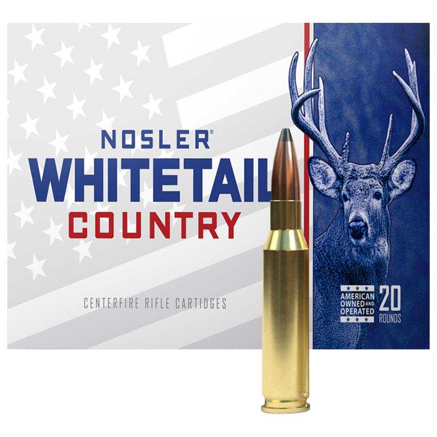 Nosler Whitetail Country Rifle Ammunition 7mm-08 Rem 140gr SP 2825 fps 20/ct Picture of Nosler Bullets Inc. Nosler WCA-7mm-08 Rem 140g SB SP (20ct) Ammo