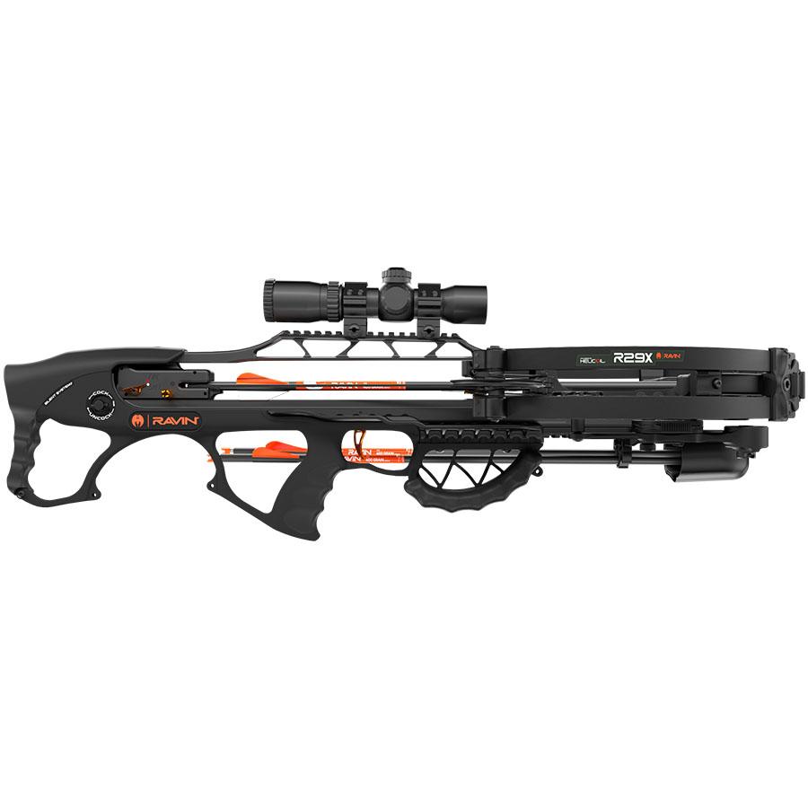 Ravin R29X Crossbow Package with Illum Scope & Arrows Draw Handle Black Picture of Ravin Crossbows Ravin R29X Black