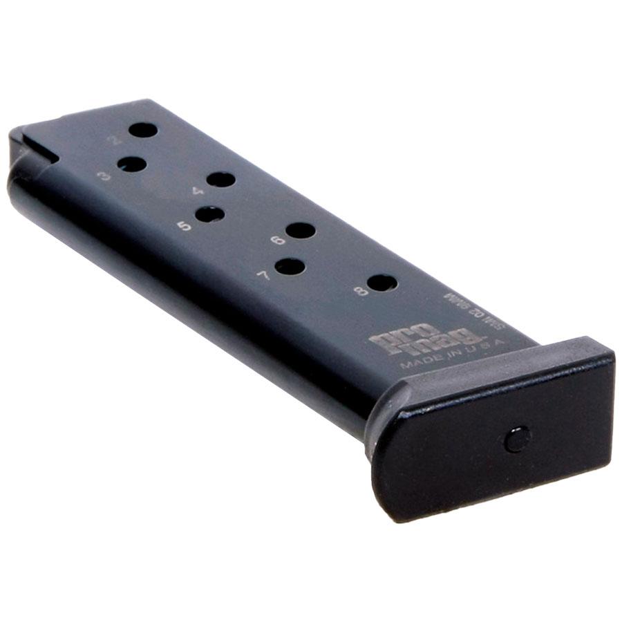 ProMag S&W 908/3913/3914/3953 Magazine 9mm Blued Steel 8/rd Picture of Promag Mfg. Inc. PROMAG S & W 908 3913 3914 & 3953 SERIES 9MM 8RD BLUE STEEL MAGAZINE