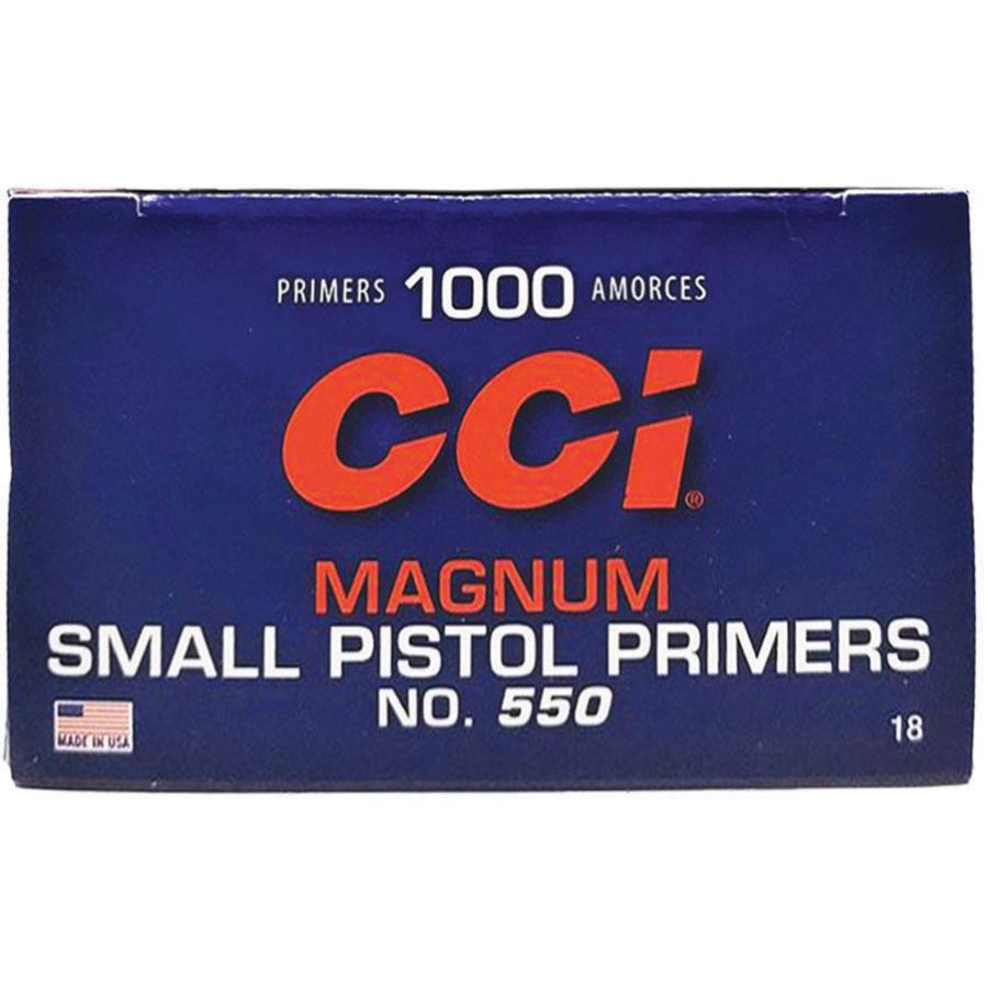 CCI Standard Primers #550 Magnum Small Pistol 1000/ct Picture of Cci CCI #550 MAG SMALL PISTOL PRIMER 1000CT