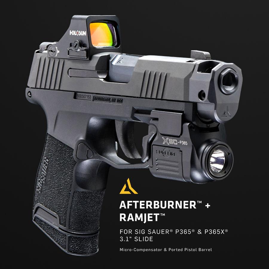 Radian Weapons Afterburner Compensator and Ramjet Barrel Combo for Sig P365 P365X 3.1" Slide Black Picture of Radian Weapons Radian Weapons AFTERBURNER+RAMJET Combo-Barrel & Compensator-Sig P365 Blk