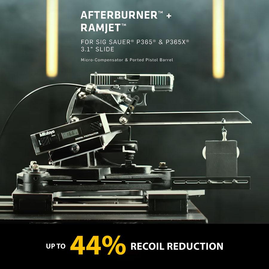 Radian Weapons Afterburner Compensator and Ramjet Barrel Combo for Sig P365 P365X 3.1" Slide Black Picture of Radian Weapons Radian Weapons AFTERBURNER+RAMJET Combo-Barrel & Compensator-Sig P365 Blk