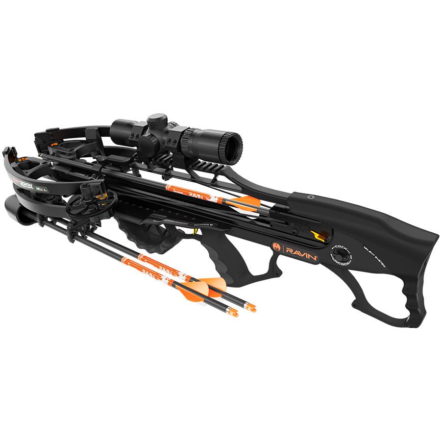 Ravin R29X Crossbow Package with Illum Scope & Arrows Draw Handle Black Picture of Ravin Crossbows Ravin R29X Black