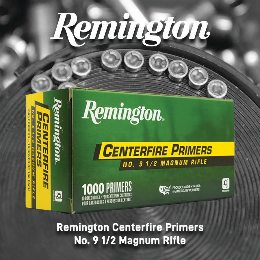 Remington Centerfire Large Rifle Primers- 9-1/2 Magnum Rifle Picture of Remington Bulk Components REMINGTON PRIMER 9-1/2 LARGE RIFLE MAGNUM 1000/CT