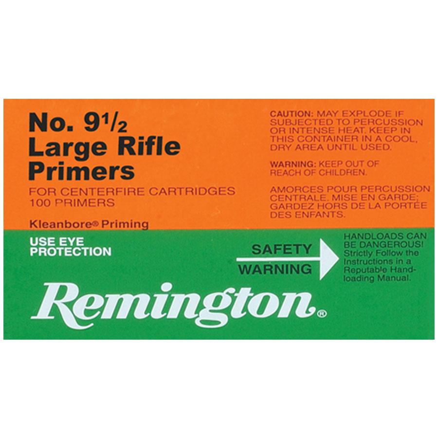 Remington Centerfire Primers-9-1/2 Large Rifle 1000/ct Picture of Remington Bulk Components REMINGTON PRIMER 9-1/2 LARGE RIFLE 1000/CT