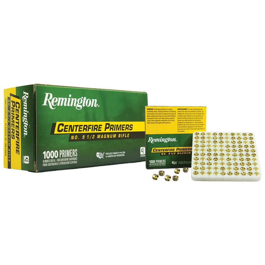 Remington Centerfire Large Rifle Primers- 9-1/2 Magnum Rifle Picture of Remington Bulk Components REMINGTON PRIMER 9-1/2 LARGE RIFLE MAGNUM 1000/CT