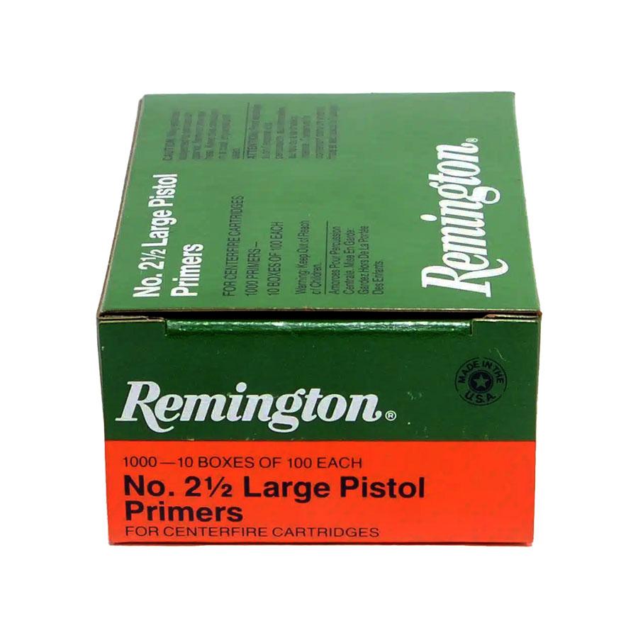 Remington Centerfire Primers- 2-1/2 Large Pistol 1000/ct Picture of Remington Bulk Components REMINGTON PRIMER 2-1/2 LARGE PISTOL 1000/CT