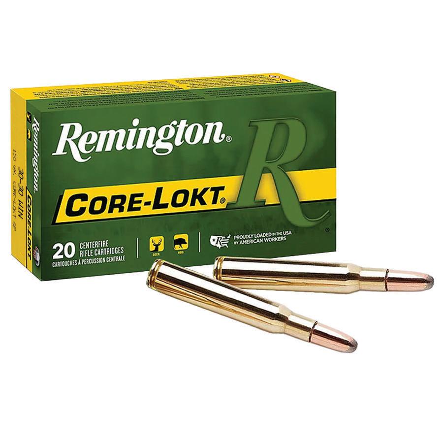 Remington Core-Lokt Rifle Ammunition .30-30 Win 150 gr SP 2390 fps 20/ct Picture of Remington Arms Co. Inc. REMINGTON 30-30 WIN 150GR CORE-LOKT SP AMMO 20RD