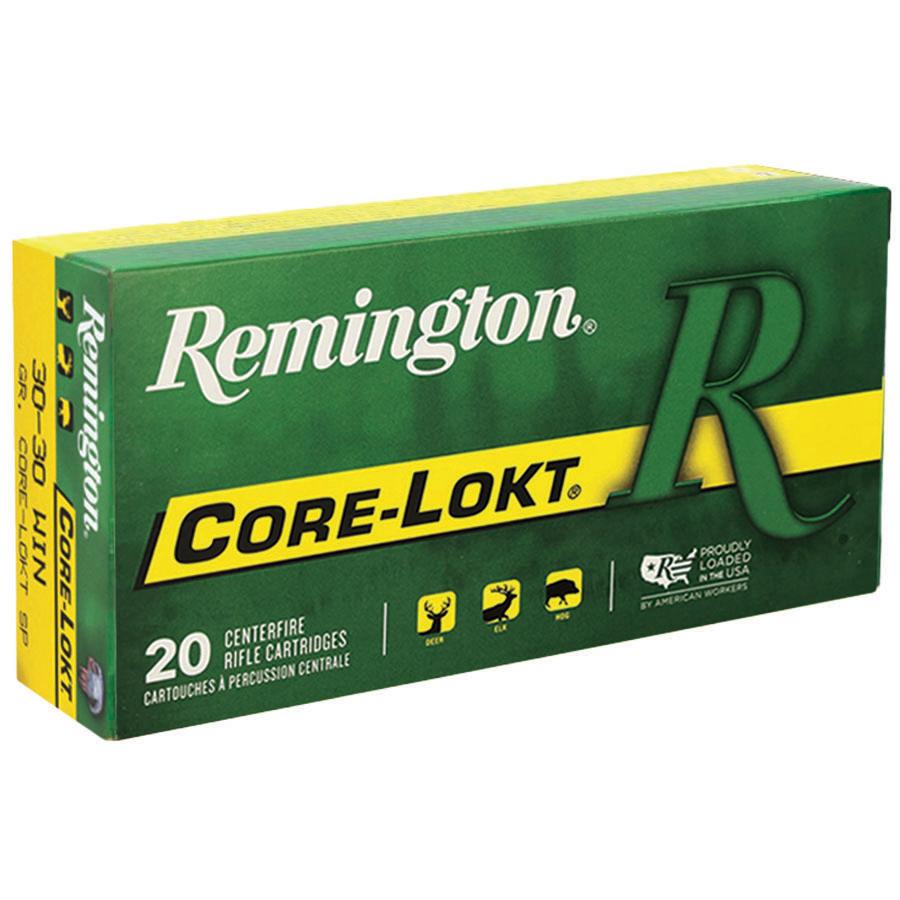 Remington Core-Lokt Rifle Ammunition .30-30 Win 150 gr SP 2390 fps 20/ct Picture of Remington Arms Co. Inc. REMINGTON 30-30 WIN 150GR CORE-LOKT SP AMMO 20RD