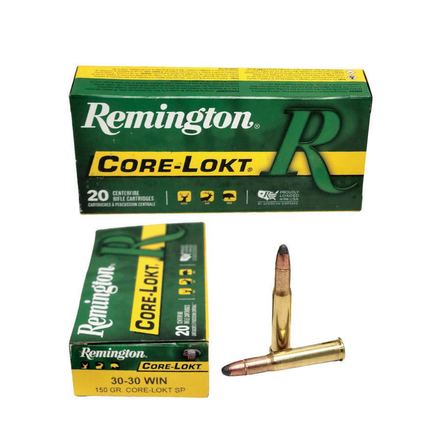 Remington Core-Lokt Rifle Ammunition .30-30 Win 150 gr SP 2390 fps 20/ct Picture of Remington Arms Co. Inc. REMINGTON 30-30 WIN 150GR CORE-LOKT SP AMMO 20RD
