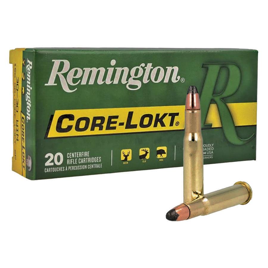 Remington Core-Lokt Rifle Ammunition .30-30 Win 150 gr SP 2390 fps 20/ct Picture of Remington Arms Co. Inc. REMINGTON 30-30 WIN 150GR CORE-LOKT SP AMMO 20RD
