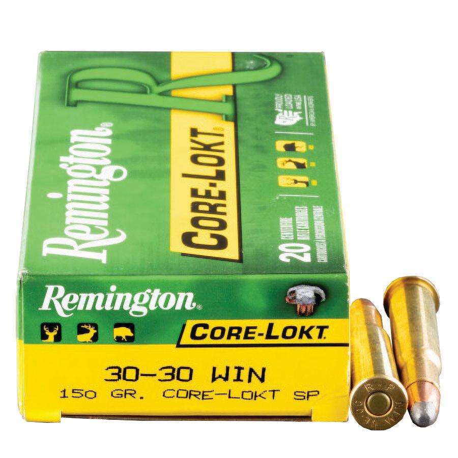 Remington Core-Lokt Rifle Ammunition .30-30 Win 150 gr SP 2390 fps 20/ct Picture of Remington Arms Co. Inc. REMINGTON 30-30 WIN 150GR CORE-LOKT SP AMMO 20RD