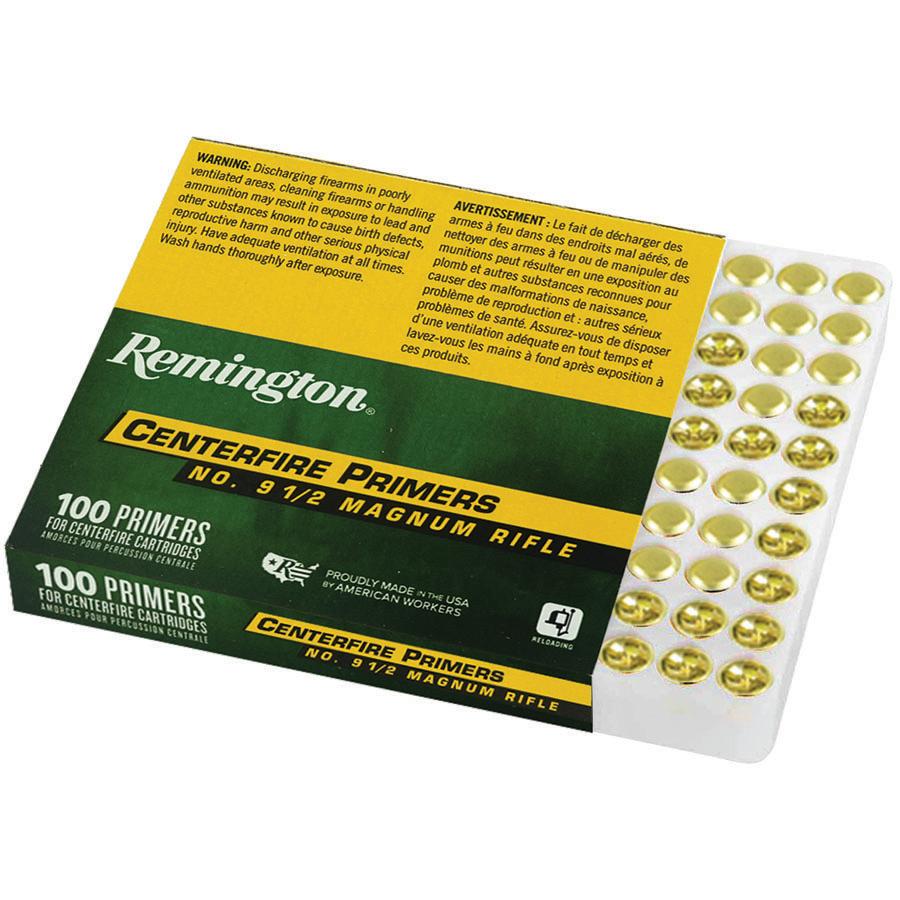 Remington Centerfire Large Rifle Primers- 9-1/2 Magnum Rifle Picture of Remington Bulk Components REMINGTON PRIMER 9-1/2 LARGE RIFLE MAGNUM 1000/CT