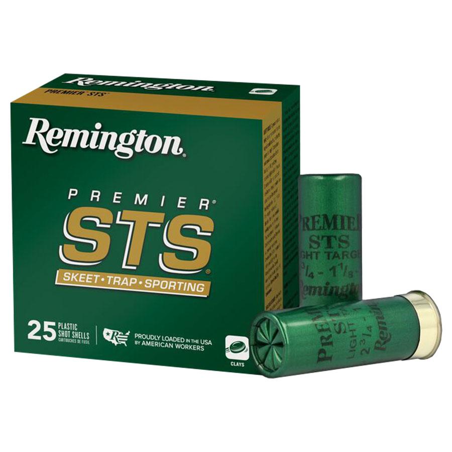Remington Primer STS Target Shotshells 12ga 2-3/4 in 1-1/8oz #9 1145 fps 25/ct Picture of Remington Arms Co. Inc. REMINGTON PREMIER STS TARGET LOAD 12GA 2-3/4IN2-3/4DRAM 1-1/8OZ 9 AMMO 25RD