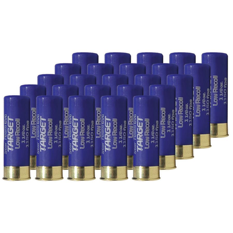 Rio Star Team EVO Shotgun Ammo 32 Low Recoil 12ga 2-3/4" 1150fps 1-1/8oz 8 Shot 25/ct Picture of Rio Outdoors Corp Star Team EVO 32 Low Recoil 12ga 2-3/4" 1150fps 1-1/8oz #8