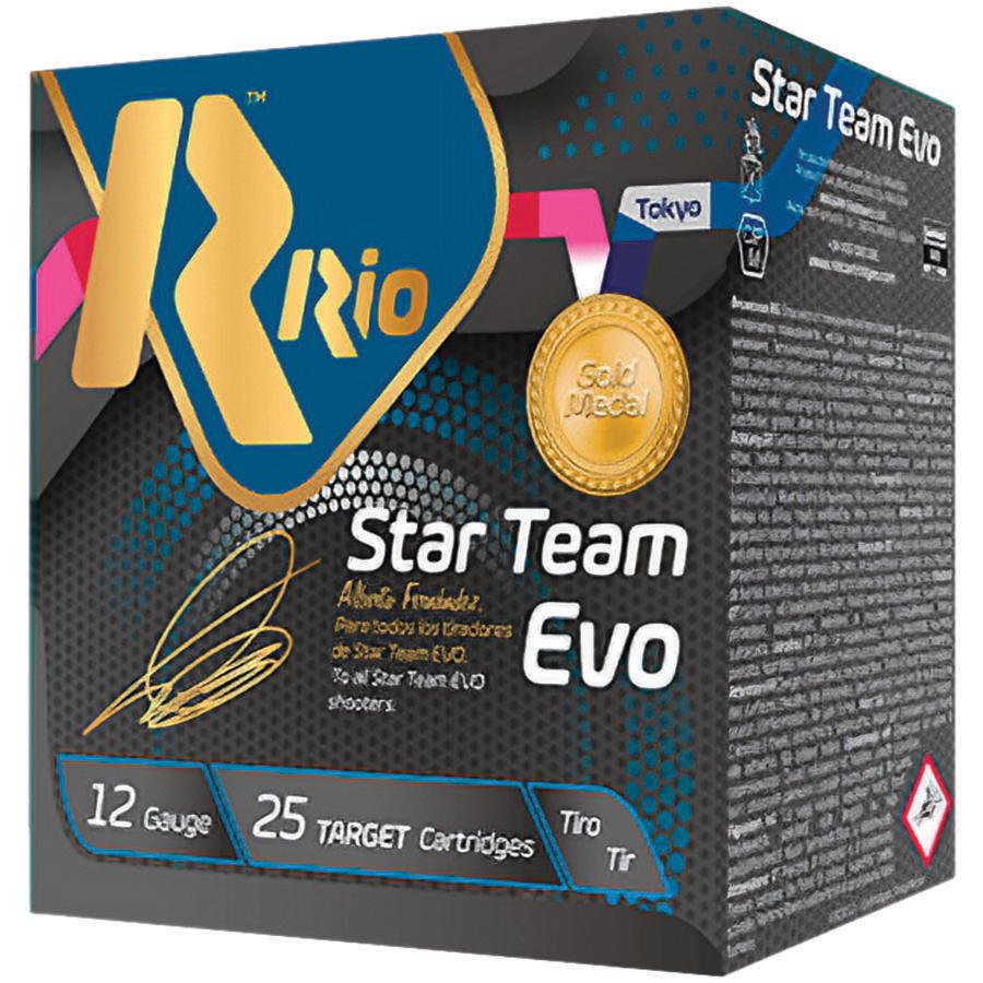 Rio Star Team EVO Shotgun Ammo 32 Low Recoil 12ga 2-3/4" 1150fps 1-1/8oz 8 Shot 25/ct Picture of Rio Outdoors Corp Star Team EVO 32 Low Recoil 12ga 2-3/4" 1150fps 1-1/8oz #8