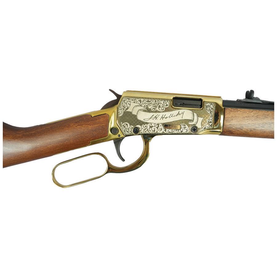 Rossi Rio Bravo "Doc Holiday" Lever Action Rifle 22 LR 15rd Capacity 18" Barrel Gold Finish/Hardwood Stock Picture of Taurus InternationalInc - Rossi ROSSI RIO BRAVO 22LR 18? 15-RDS PVD GOLD HW DOC HOLLIDAY