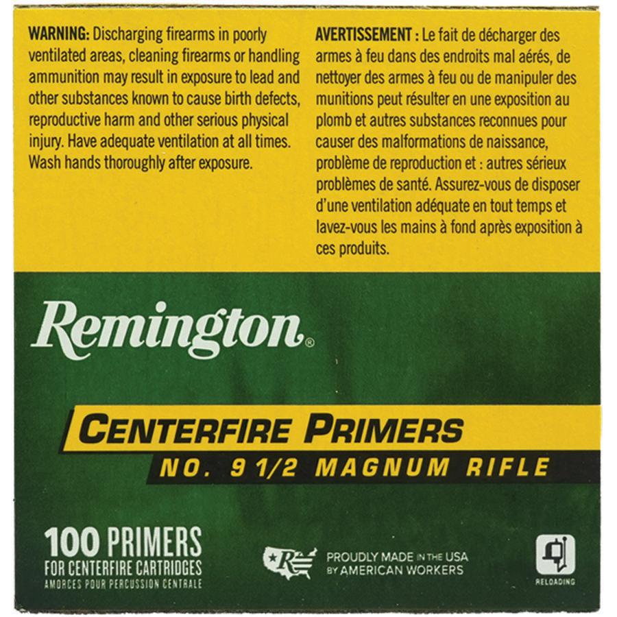 Remington Centerfire Large Rifle Primers- 9-1/2 Magnum Rifle Picture of Remington Bulk Components REMINGTON PRIMER 9-1/2 LARGE RIFLE MAGNUM 1000/CT