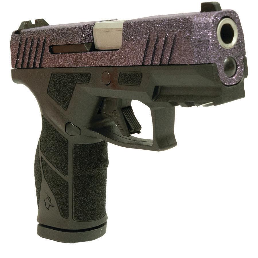Taurus GX2 "Purple Sparkle" Handgun 9mm Luger 13rd Magazines (5) 3.38" Barrel Black Frame/Custom Slide Picture of Taurus International Inc. Taurus GX2 9MM 3.38'' 5x13 RDS PURPLE SPARKLE