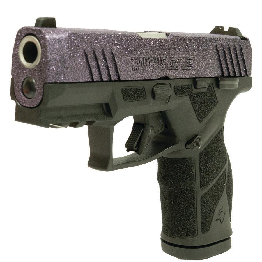 Taurus GX2 "Purple Sparkle" Handgun 9mm Luger 13rd Magazines (5) 3.38" Barrel Black Frame/Custom Slide Picture of Taurus International Inc. Taurus GX2 9MM 3.38'' 5x13 RDS PURPLE SPARKLE