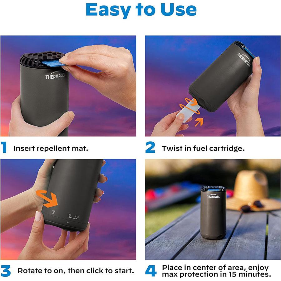 Thermacell Patio Shield Mosquito Repeller Graphite Picture of Thermacell Repellents Inc. Thermacell Patio Shield Mosquito Repeller - Graphite