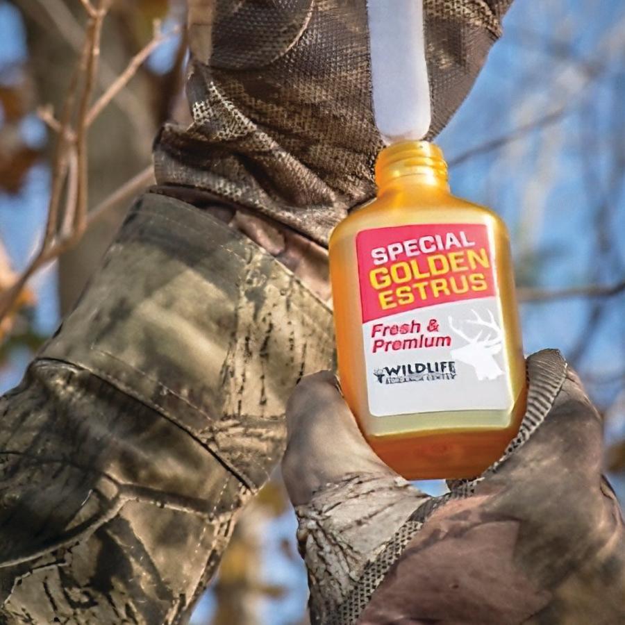 Wildlife Research Special Golden Estrus - Fresh & Super Premium Whitetail Doe Urine with Estrus Secretions 1 FL OZ Picture of Wildlife Research Center SPECIAL GOLDEN ESTRUS 1OZ