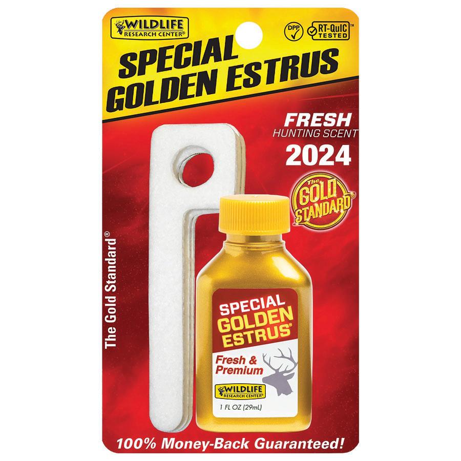 Wildlife Research Special Golden Estrus - Fresh & Super Premium Whitetail Doe Urine with Estrus Secretions 1 FL OZ Picture of Wildlife Research Center SPECIAL GOLDEN ESTRUS 1OZ