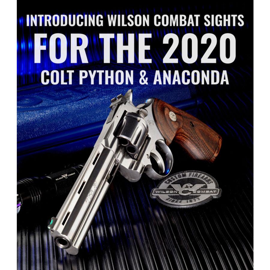 Wilson Combat Rear Sight for Colt 2020 Python/Anaconda Adjustable Serrated Blade Black Picture of Wilson Combat Colt Python/Anaconda Rear BattleAdjust Serrated Blade Blk