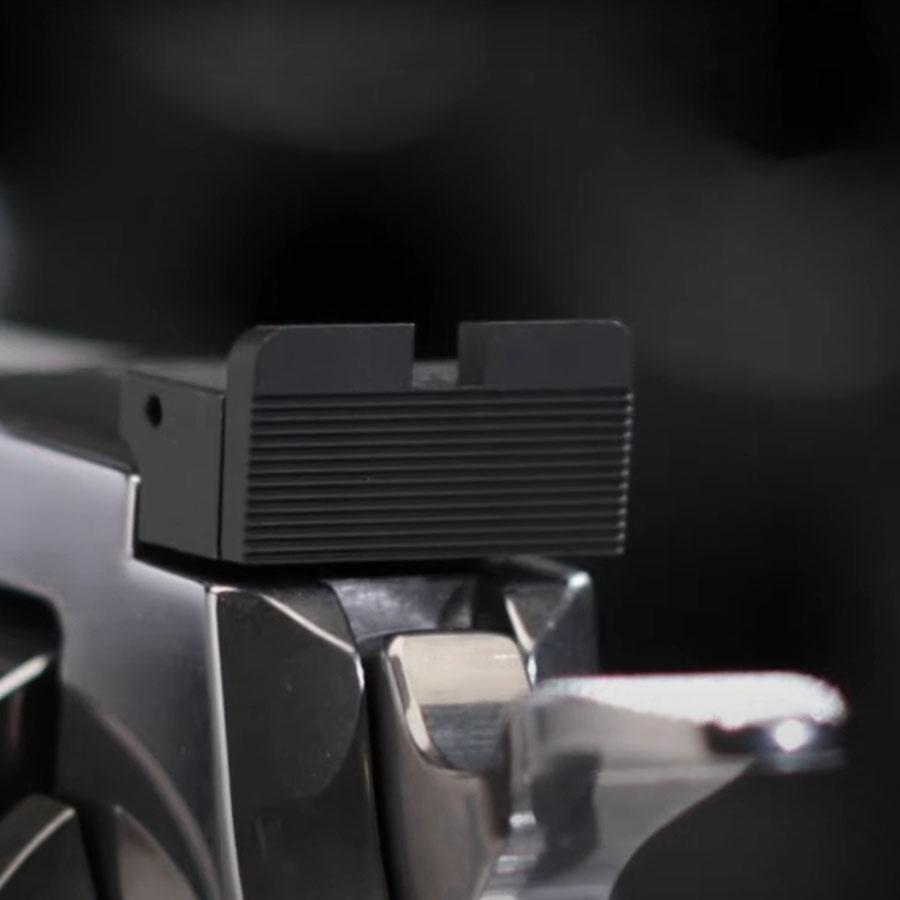 Wilson Combat Rear Sight for Colt 2020 Python/Anaconda Adjustable Serrated Blade Black Picture of Wilson Combat Colt Python/Anaconda Rear BattleAdjust Serrated Blade Blk