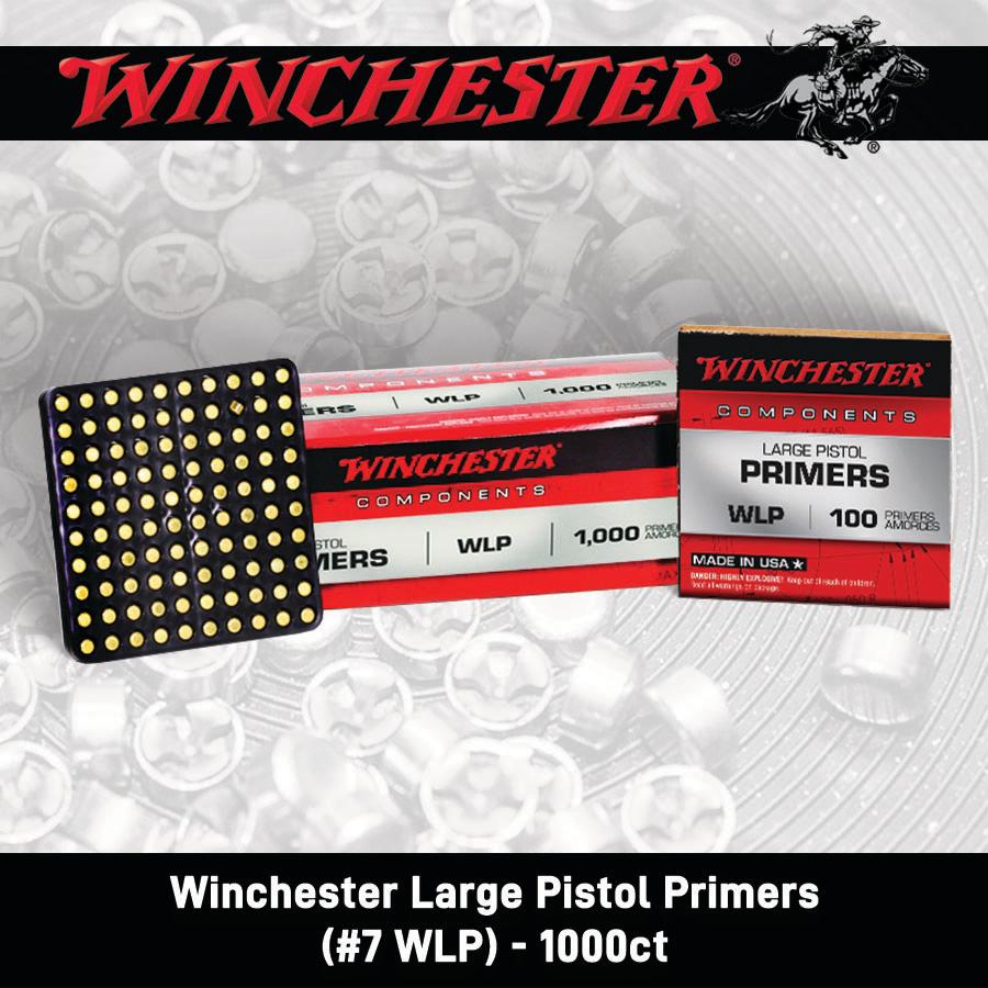 Winchester Large Pistol Primers Picture of Winchester Ammunition WINCHESTER PRIMERS LARGE PISTOL 1000/CT