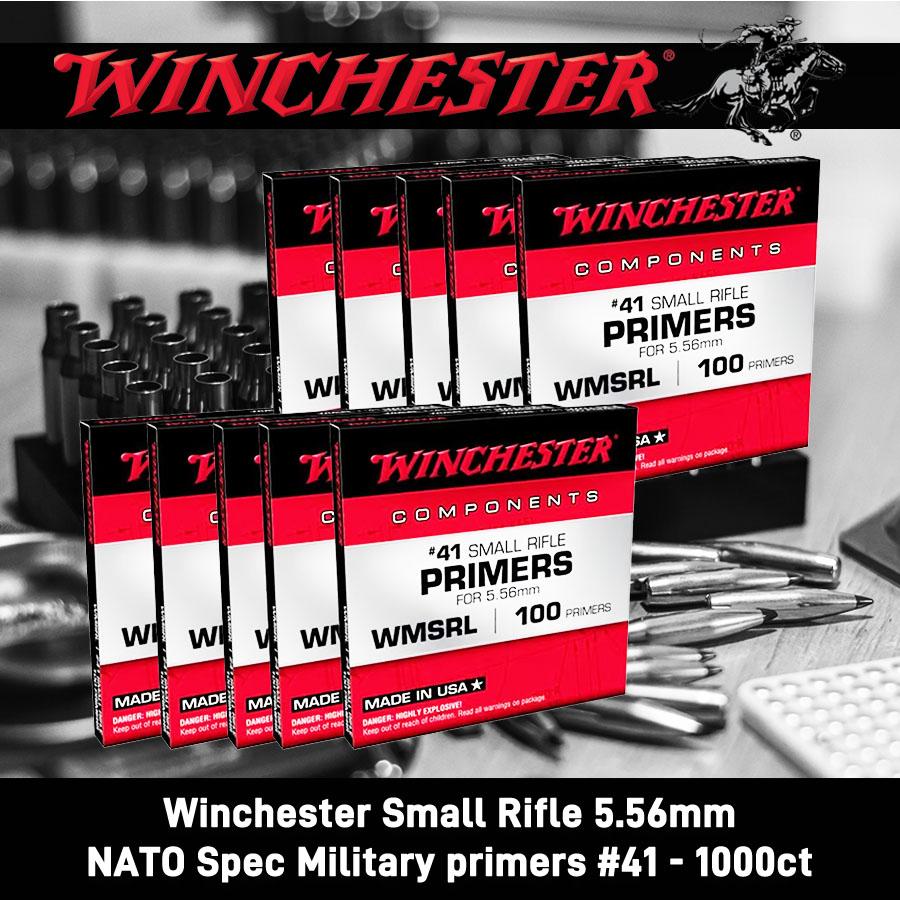 Winchester #41 WMSRL Primers for 5.56 | AR-15 Primers 1000/ct Picture of Winchester Ammunition Winchester #41 MSR Primer 1000/CT