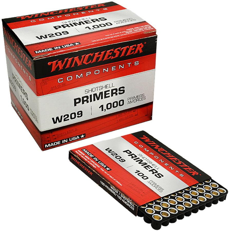 Winchester #209 Shotgun Primers Picture of Winchester Ammunition WINCHESTER PRIMERS #209 1000/CT