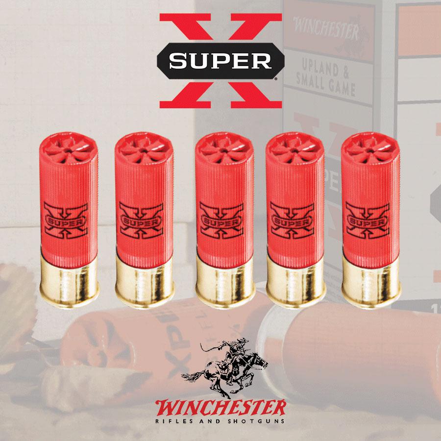Winchester Super-X High-Brass Shotshells 12 ga 2-3/4" 1-1/4 oz 1330 fps #4 25/ct Picture of Winchester Ammunition WIN. 12GA SX 11/4 4