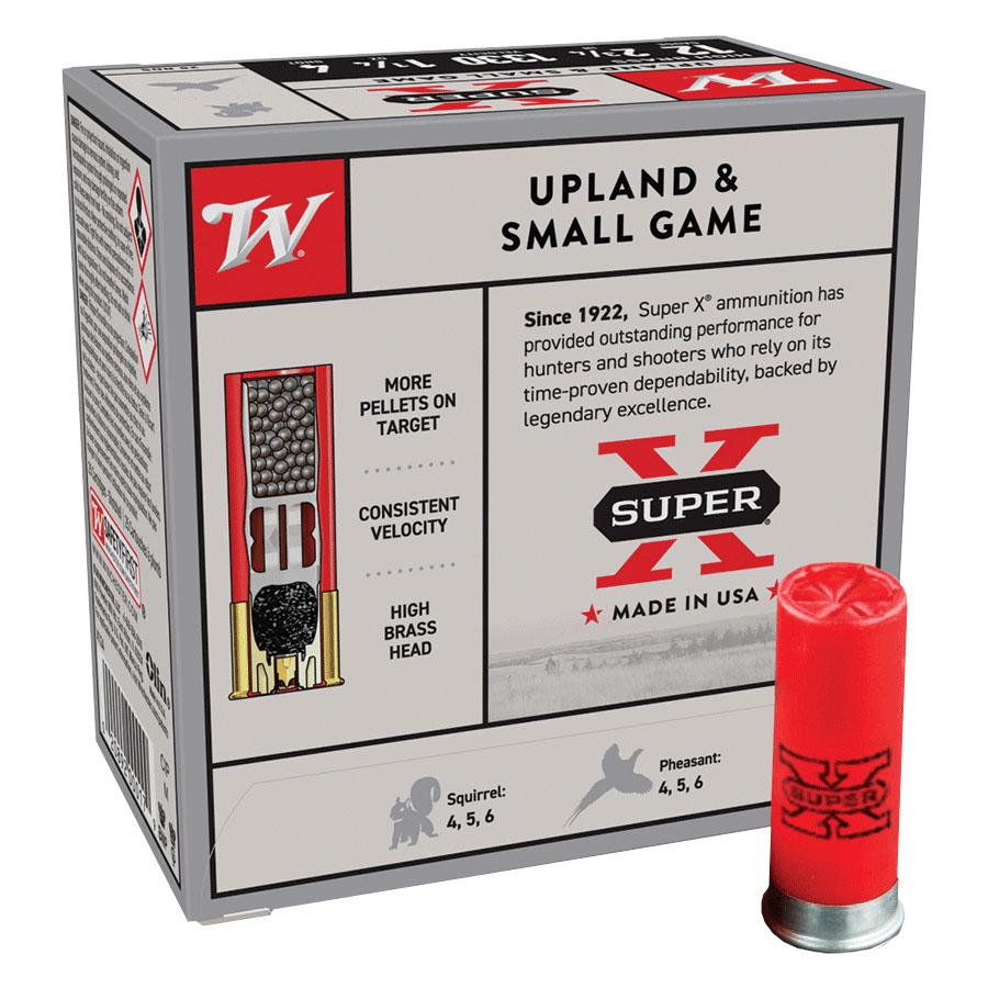 Winchester Super-X High-Brass Shotshells 12 ga 2-3/4" 1-1/4 oz 1330 fps #4 25/ct Picture of Winchester Ammunition WIN. 12GA SX 11/4 4