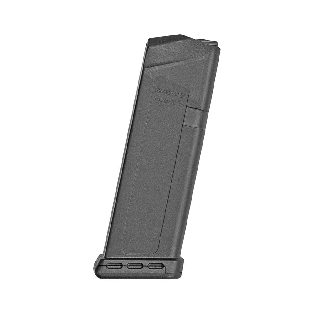 Amend2 Mod-3 Handgun Magazine for Glock 19 9mm Luger 15/rd Picture of C&E Innovations DBA Amend2 Amend2 A2-19 GLOCK G19-Compatible 9mm Luger Mod-3 Blk 15Rd Mag