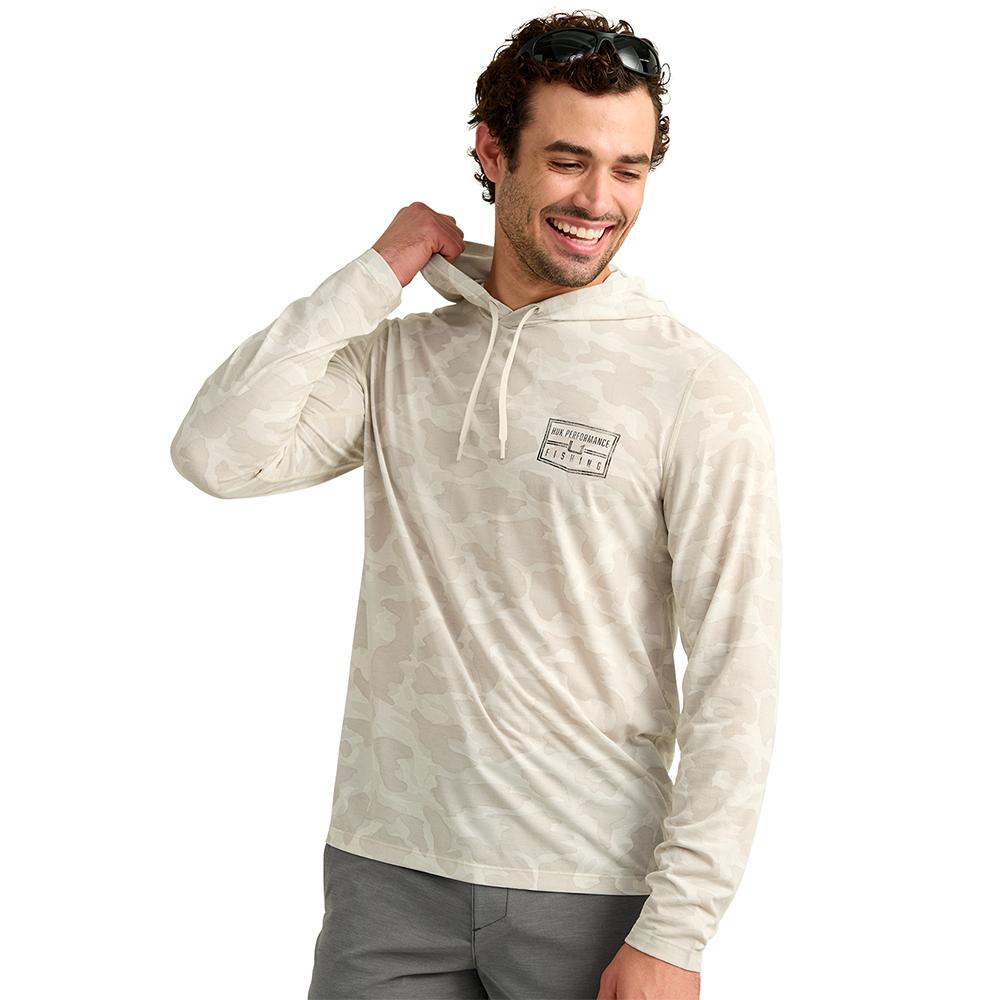 Huk Drift Performance Hoodie Long Sleeve Shirt Silver Birch Camo XL Picture of Marolina DBA HUK DRIFT PRINTED HOODIE SILVER BIRCH SIZE XL