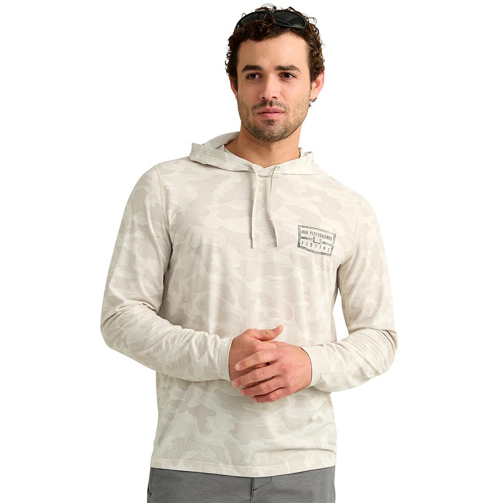 Huk Drift Performance Hoodie Long Sleeve Shirt Silver Birch Camo M Picture of Marolina DBA HUK DRIFT PRINTED HOODIE SILVER BIRCH SIZE M
