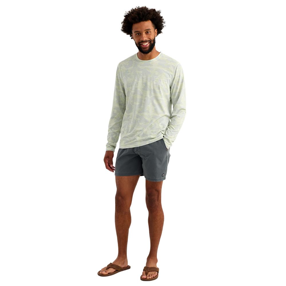 Huk Drift Performance Long Sleeve Shirt Pale Algae S Picture of Marolina DBA HUK DRIFT PRINTED LS CREW PALE ALGAE SIZE S