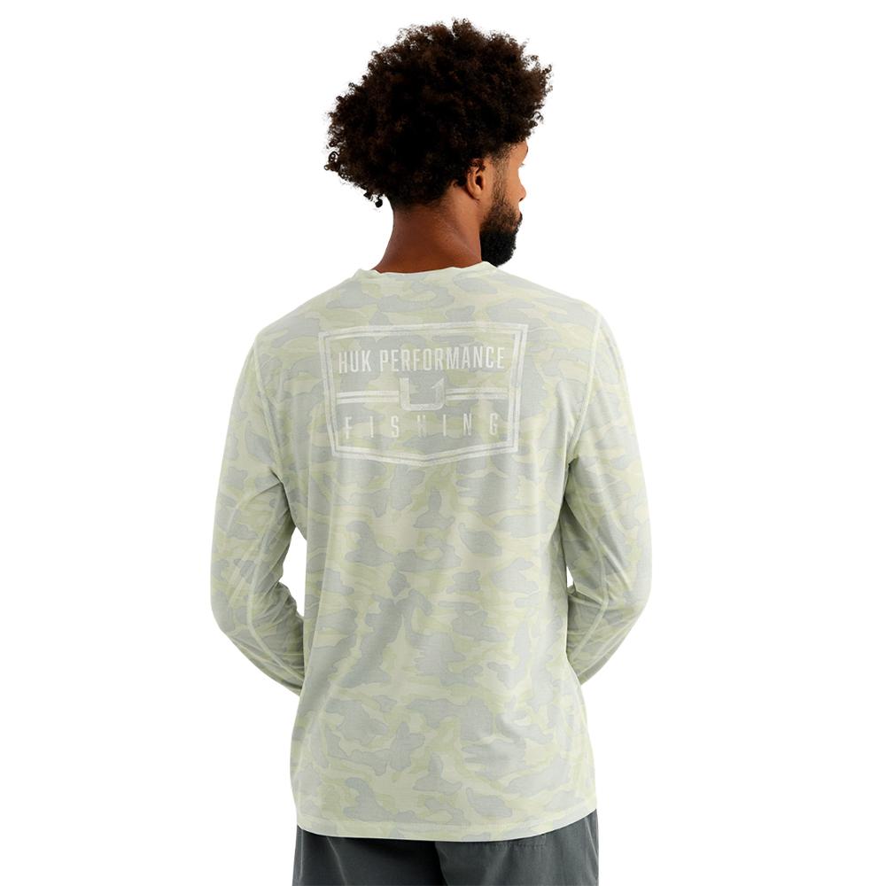 Huk Drift Performance Long Sleeve Shirt Pale Algae L