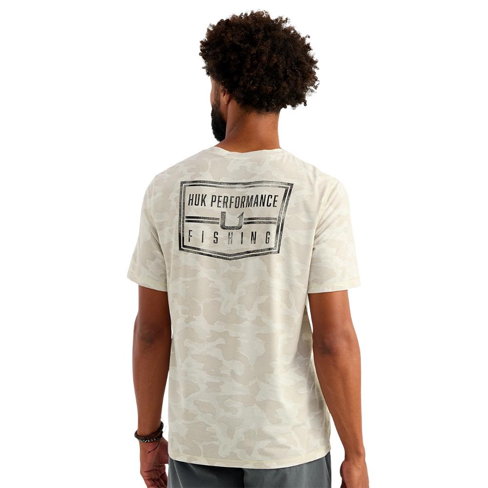 Huk Drift Performance Short Sleeve Shirt Silver Birch Camo M Picture of Marolina DBA HUK DRIFT PRINTED SS CREW SILVER BIRCH SIZE M
