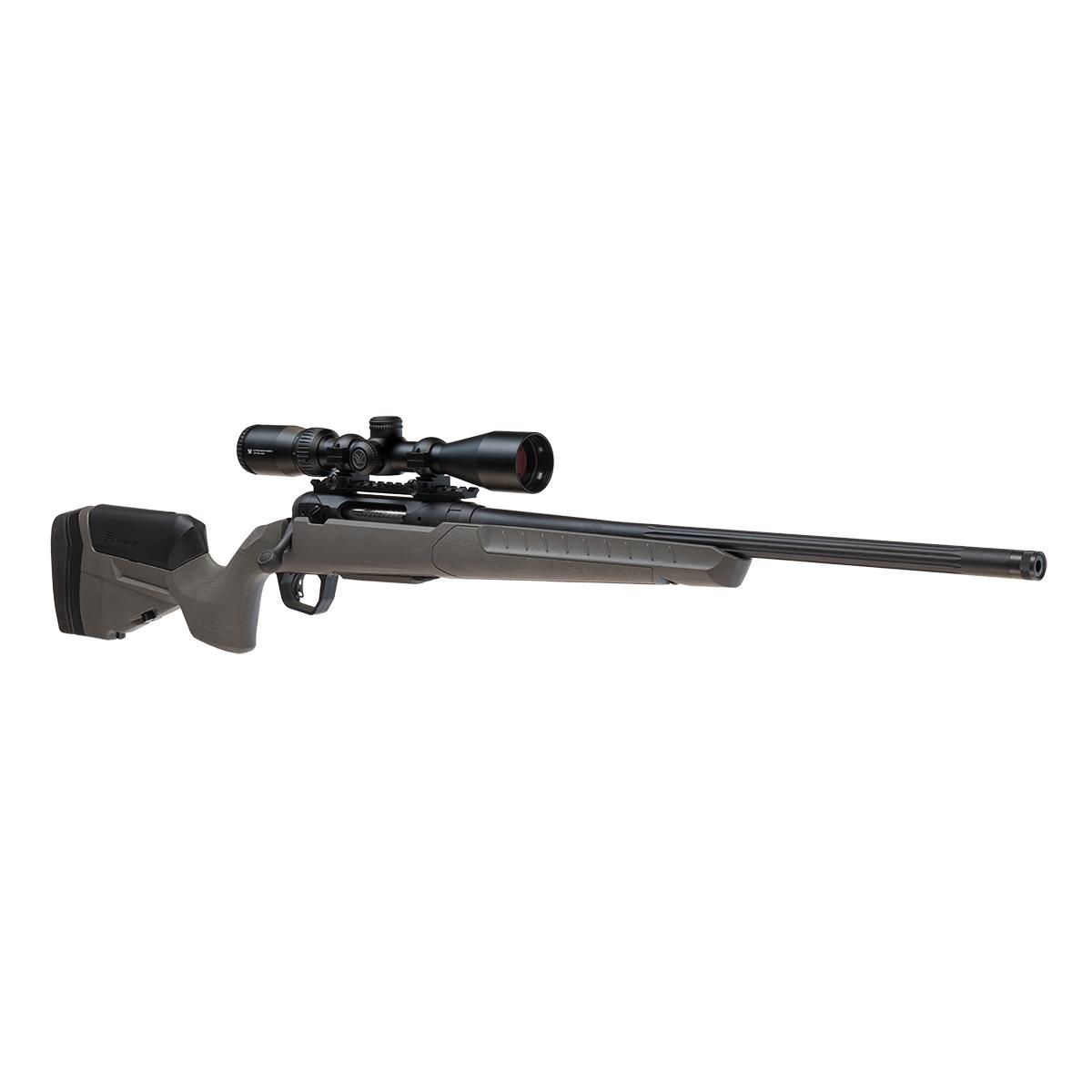 Savage 110 Trail Blazer XP Rifle 400 Legend 4rd Capacity 20" Threaded Fluted Barrel Flat Dark Gray Stock w/Crossfire II 3-9x40 Picture of Savage Arms SAVAGE 110 TRAILBLAZER XP 400 LEGEND 20in Brl w/ Vortex 3-9x40