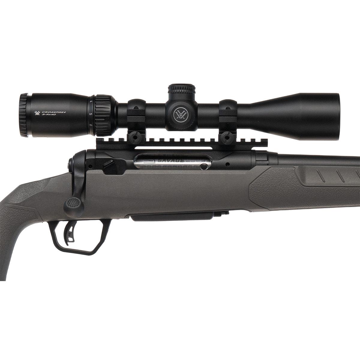 Savage 110 Trail Blazer XP Rifle 7 PRC 2rd Capacity 22" Threaded Fluted Barrel Flat Dark Gray Stock w/Crossfire II 3-9x40 Picture of Savage Arms SAVAGE 110 TRAILBLAZER XP 7PRC 22in Brl w/ Vortex 3-9x40