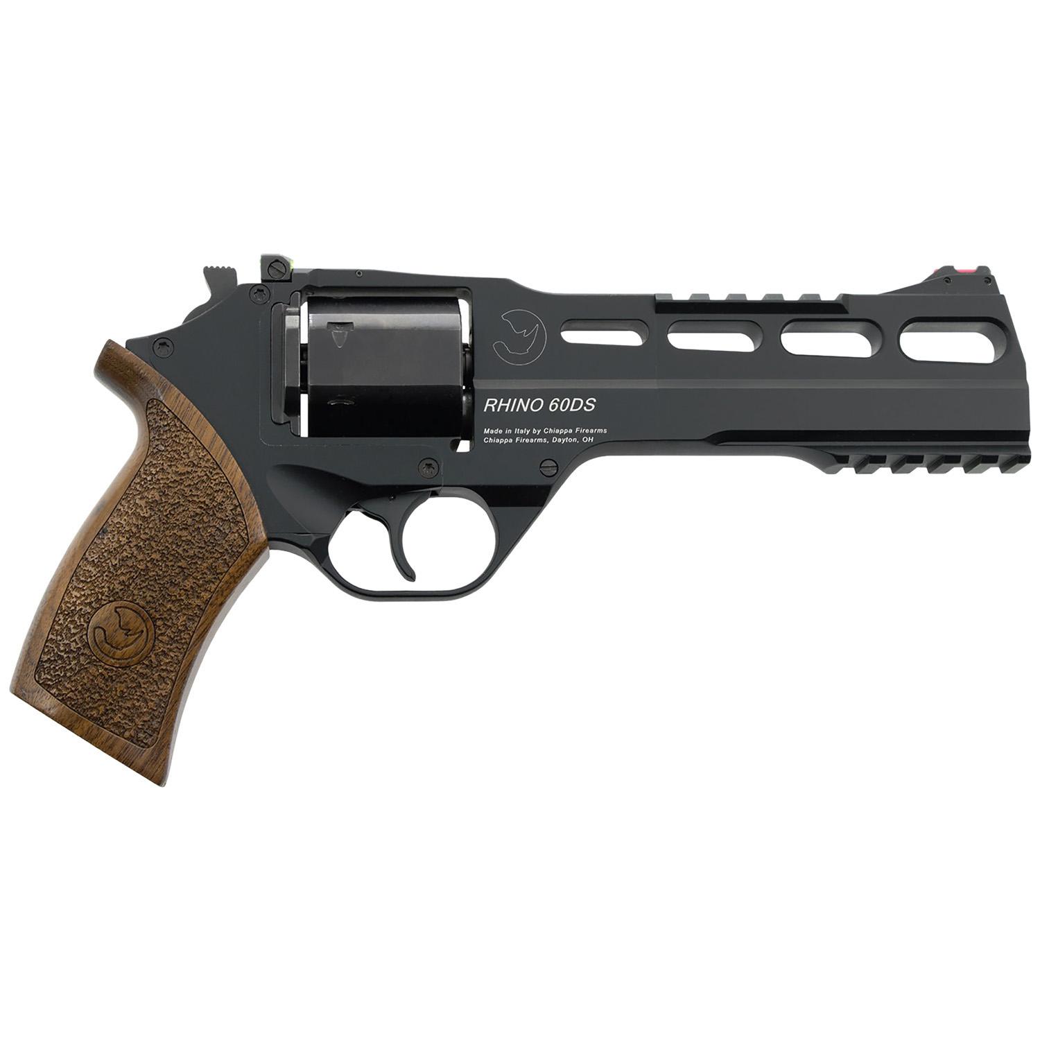 Chiappa Rhino 60DS Handgun 10mm 6rd Capacity 6" Barrel Black with 3 Moon Clips