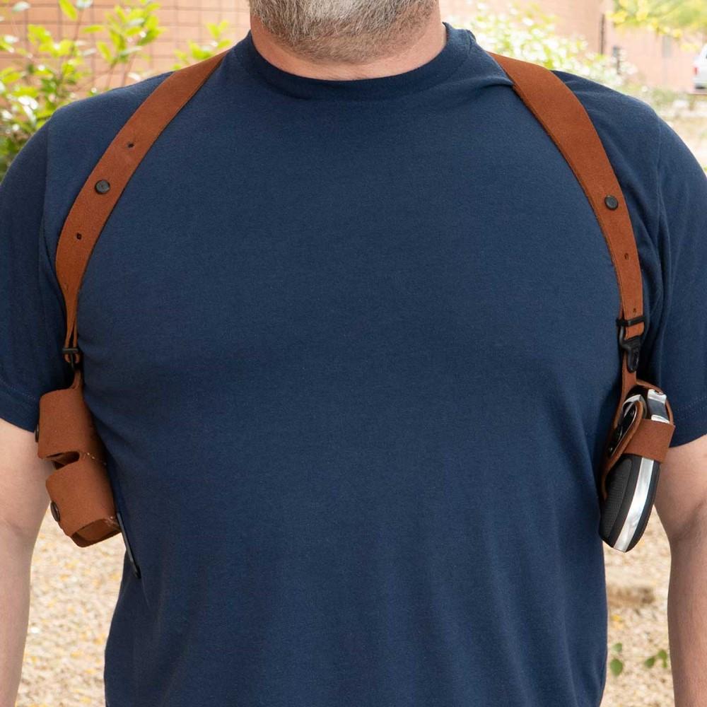 Galco Classic Lite 2.0 Shoulder System Holster for Glock 43/43X/48 Springfield Hellcat Natural RH Picture of Galco International Ltd. Galco CLASSIC LITE 2.0 SHULDR RIG Glock 43/43X/48 and Spgfld Hellcat NTRL
