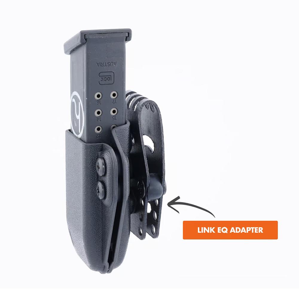 Henry Holsters Duty Pistol Mag Carrier for Glock 9/40 with Link EQ Black RH Picture of Henry Holsters Henry Holsters Duty Pistol Mag Carrier (G9/40) with Link EQ (RH) Black